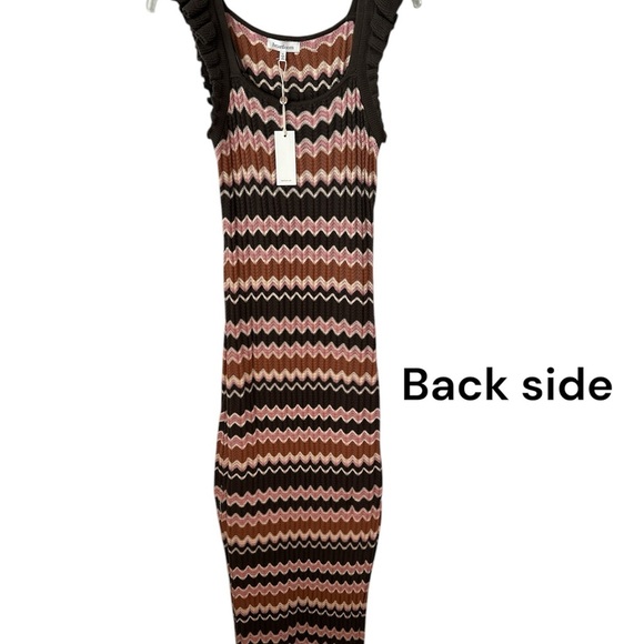 Multicolor Zigzag Knit Sleeveless Small Maxi Dress BNWT - Picture 3 of 9